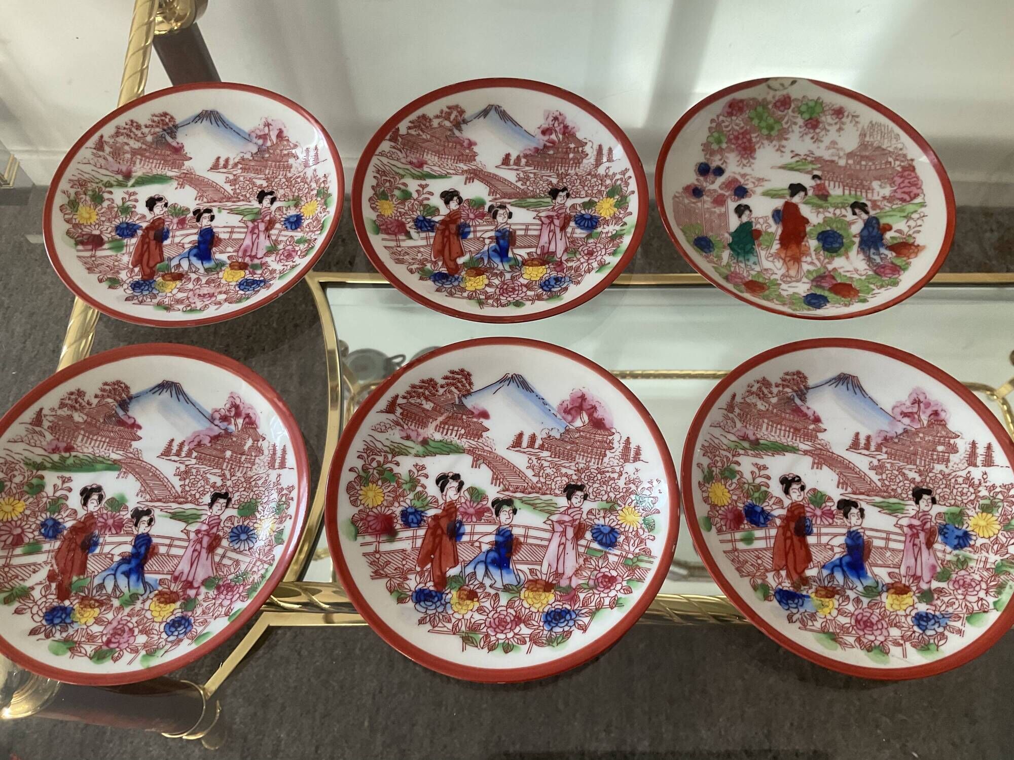 Old Japanese fine porcelain tea set