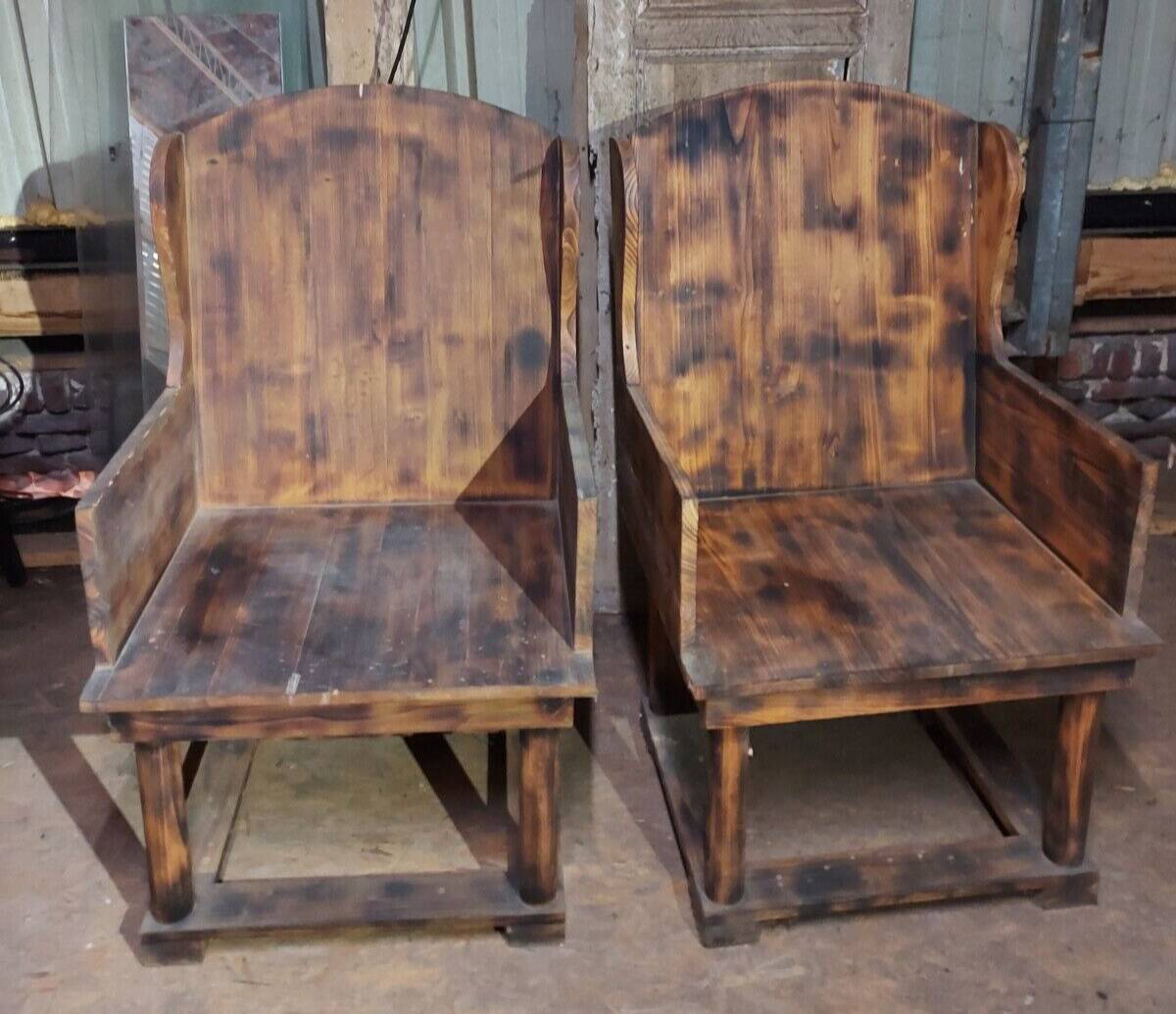 fir wing bench (pair)