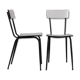 Ensemble de 2 chaises en Formica blanc/gris