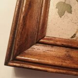 Small frame ceramic wood bird vintage flowers