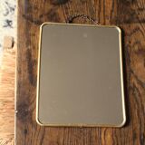 Simple barber mirror with gold metal chain