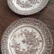 2 plates brown English Ironstone