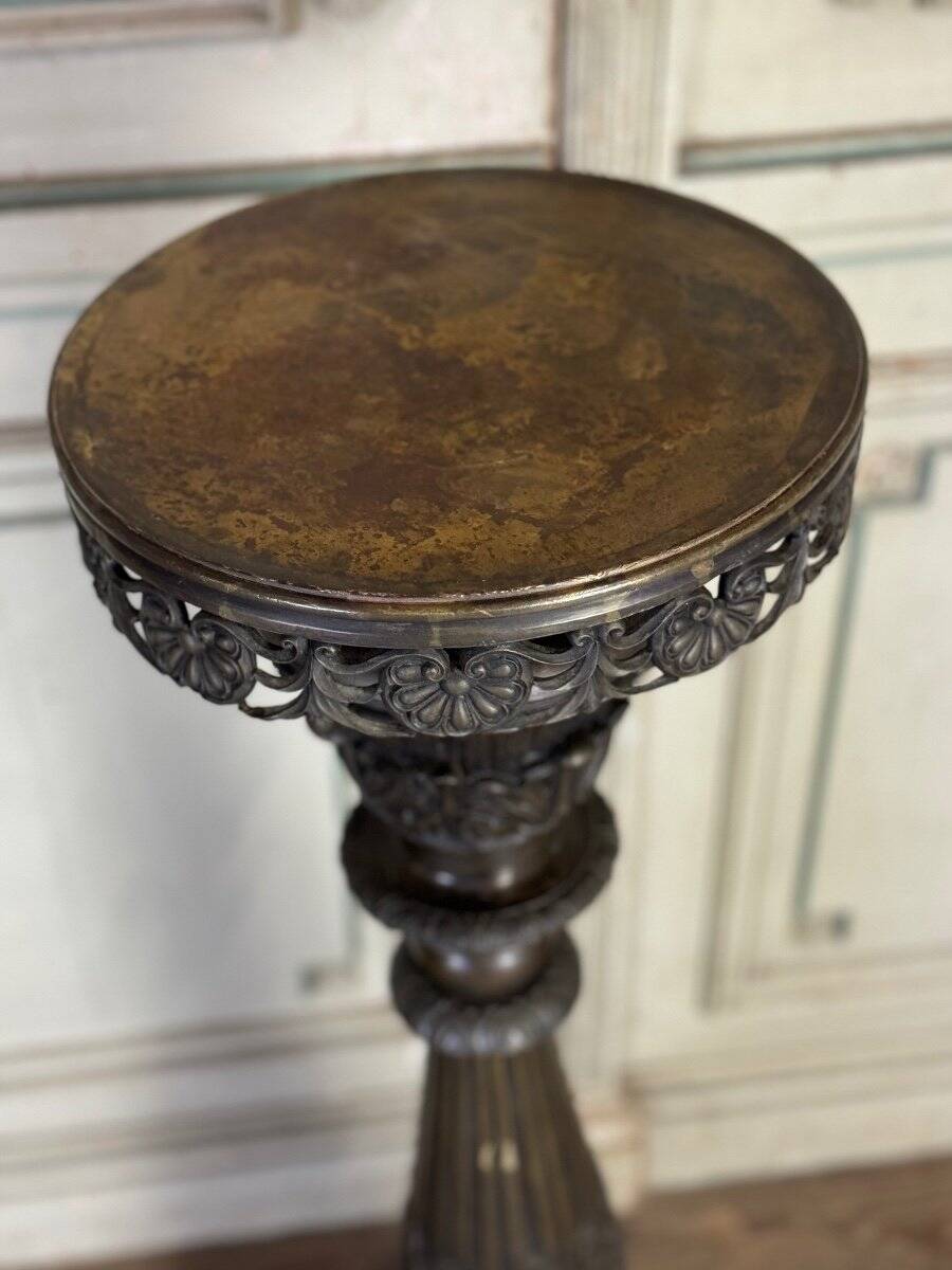 Pair of Bronze Pedestals, Italy, 19th Century