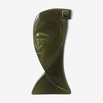 Vase cubiste Niederkorn, tête de femme, édition limitée, 1920