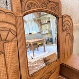 Antique carved oak hairdresser – art deco style
