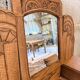 Antique carved oak hairdresser – art deco style