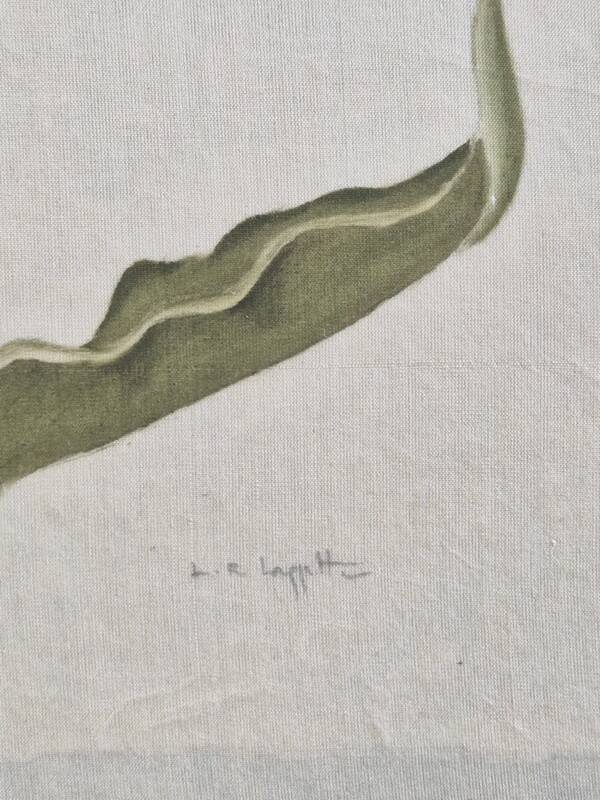 La Roche Laffitte (Born in 1943) - Watercolour drawing on silk - Tulip