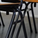 Set of 8 Vintage Dining Chairs with Armrests