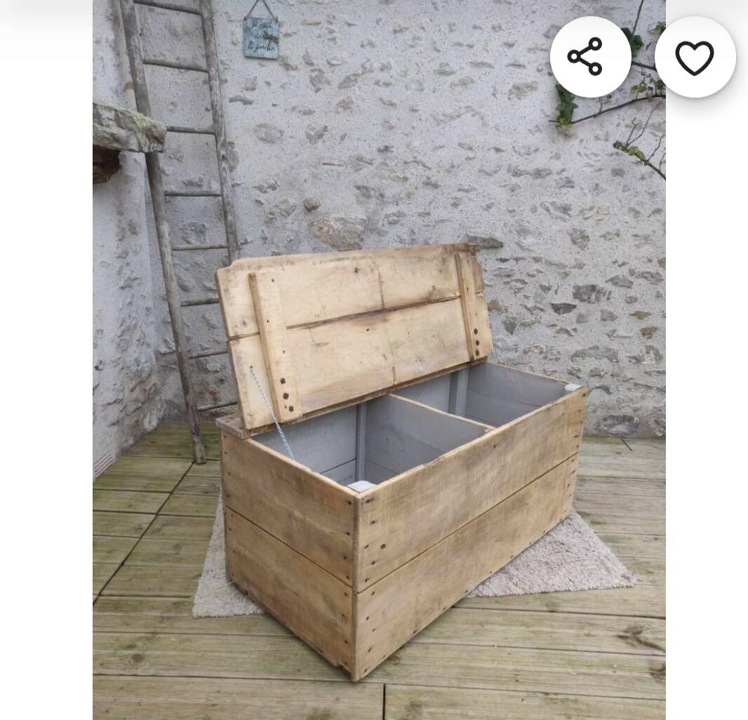 Restored solid poplar chest