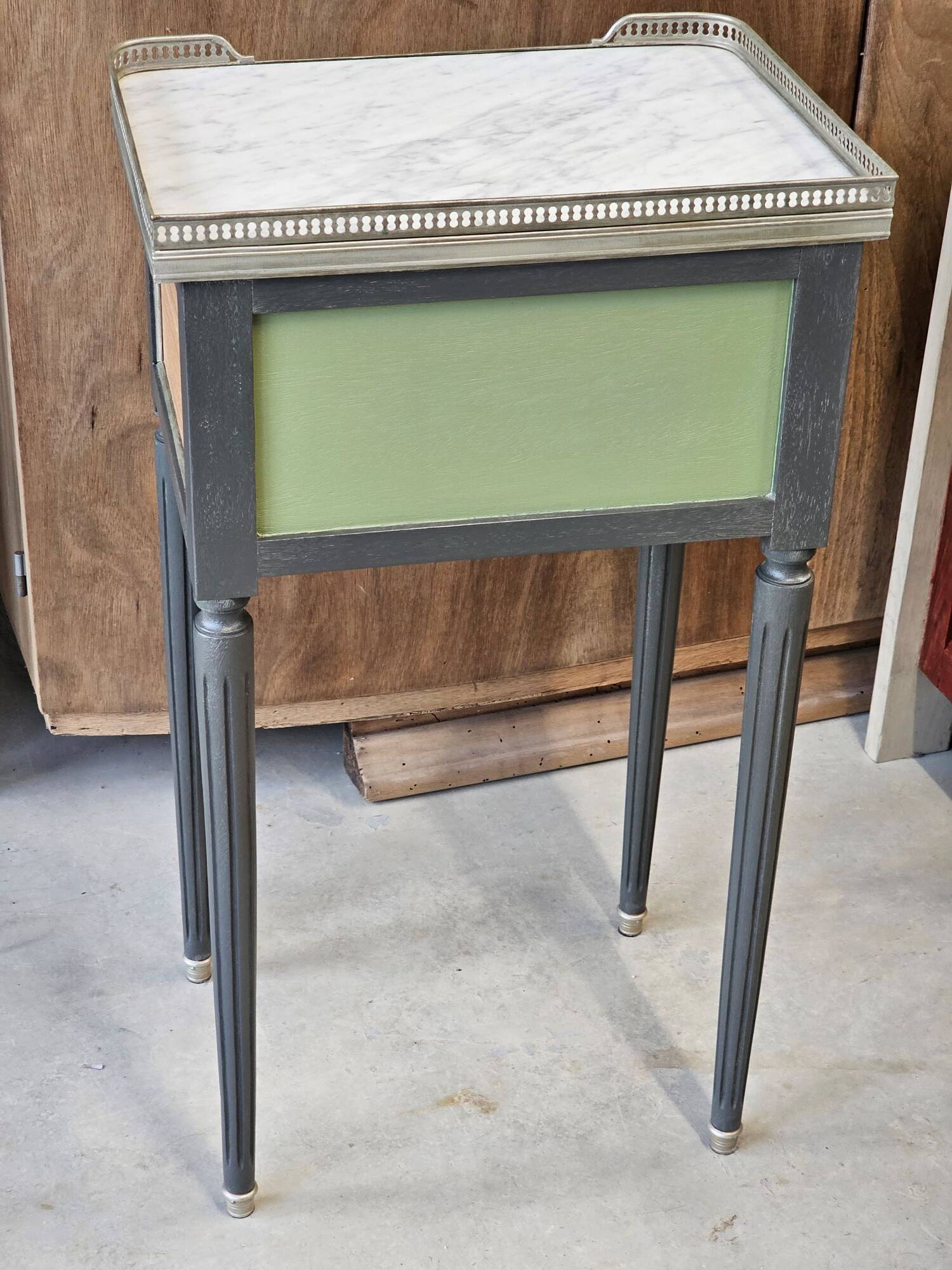 Antique Louis XVI style bedside table