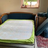 Vintage Velvet Jean Roche Bois Sofa