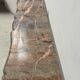 Louis XV style fireplace, "Pompadour" model, grey-pink marble, 20th century