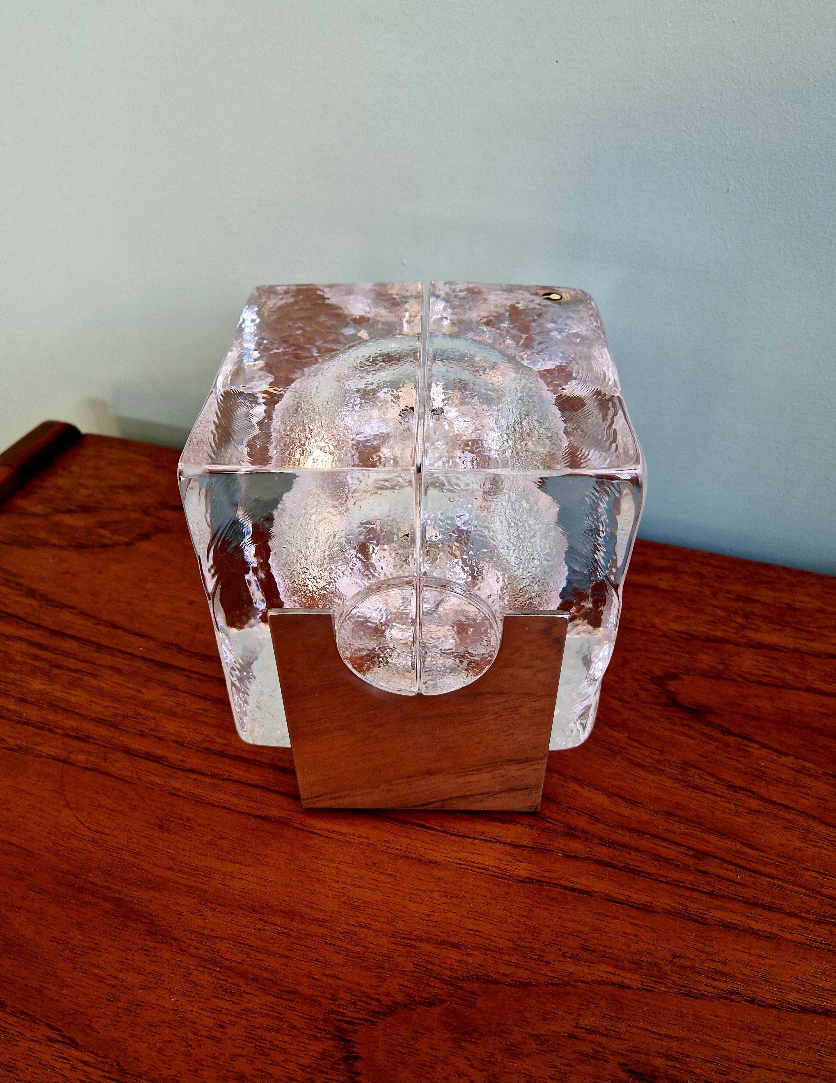Scandinavian lamp Ice Cube, Pukeberg (Sweden), 1970