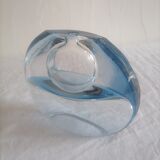 Ancient soliflore vase in bluish glass