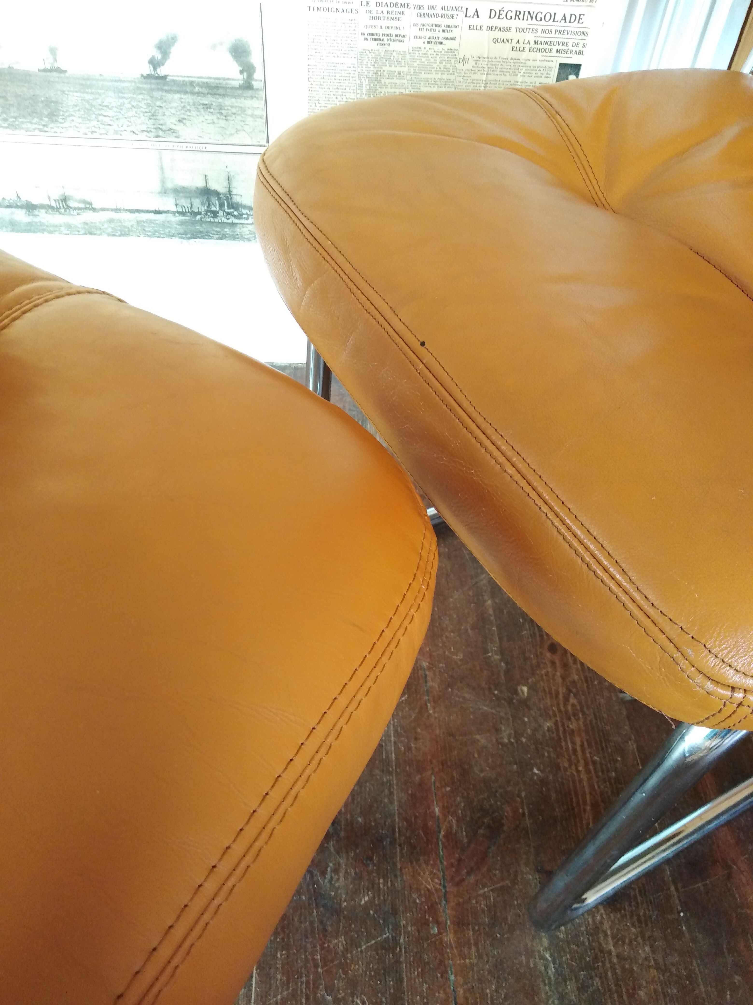 Two chairs, roche bobois, 70s