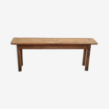 Light wood farmhouse bench around the years 1960-1970 dimension: height -44.5cm- width -103cm-