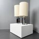 Pair of glass table lamps by Helena Tynell for Glashütte Limburg, Germany, 1970s