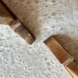 Pair of wooden farm benches