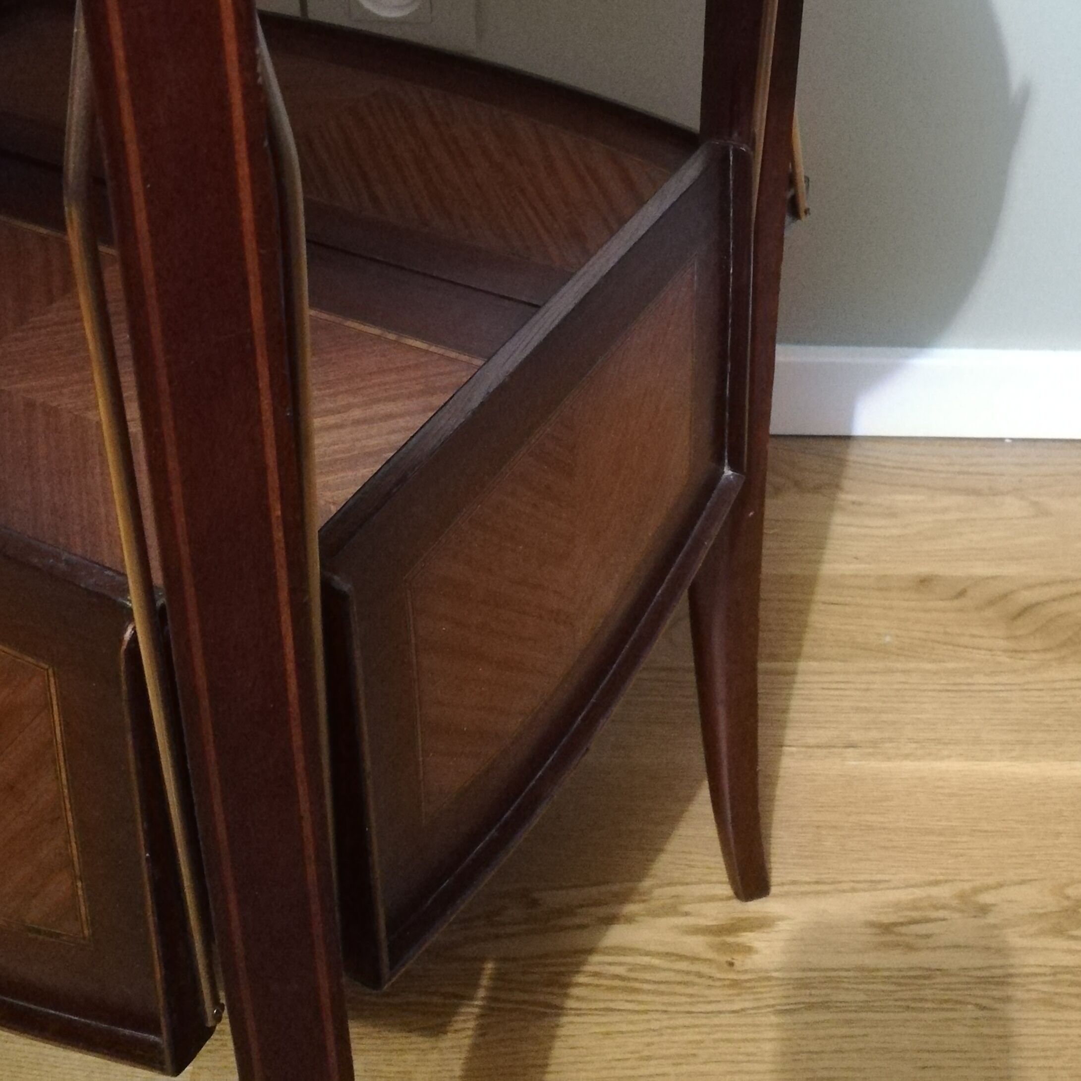 Art deco dessert in mahogany and marquetry