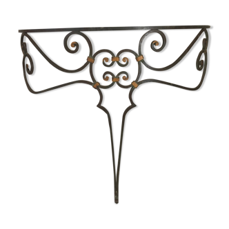Wrought iron wall console foot, Art Deco