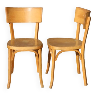 2 chairs baumann classic back wide light beech