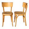 2 chairs baumann classic back wide light beech