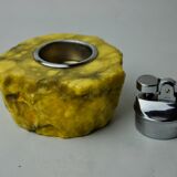 Briquet en albâtre jaune par Romano Bianchi, Italie, 1970