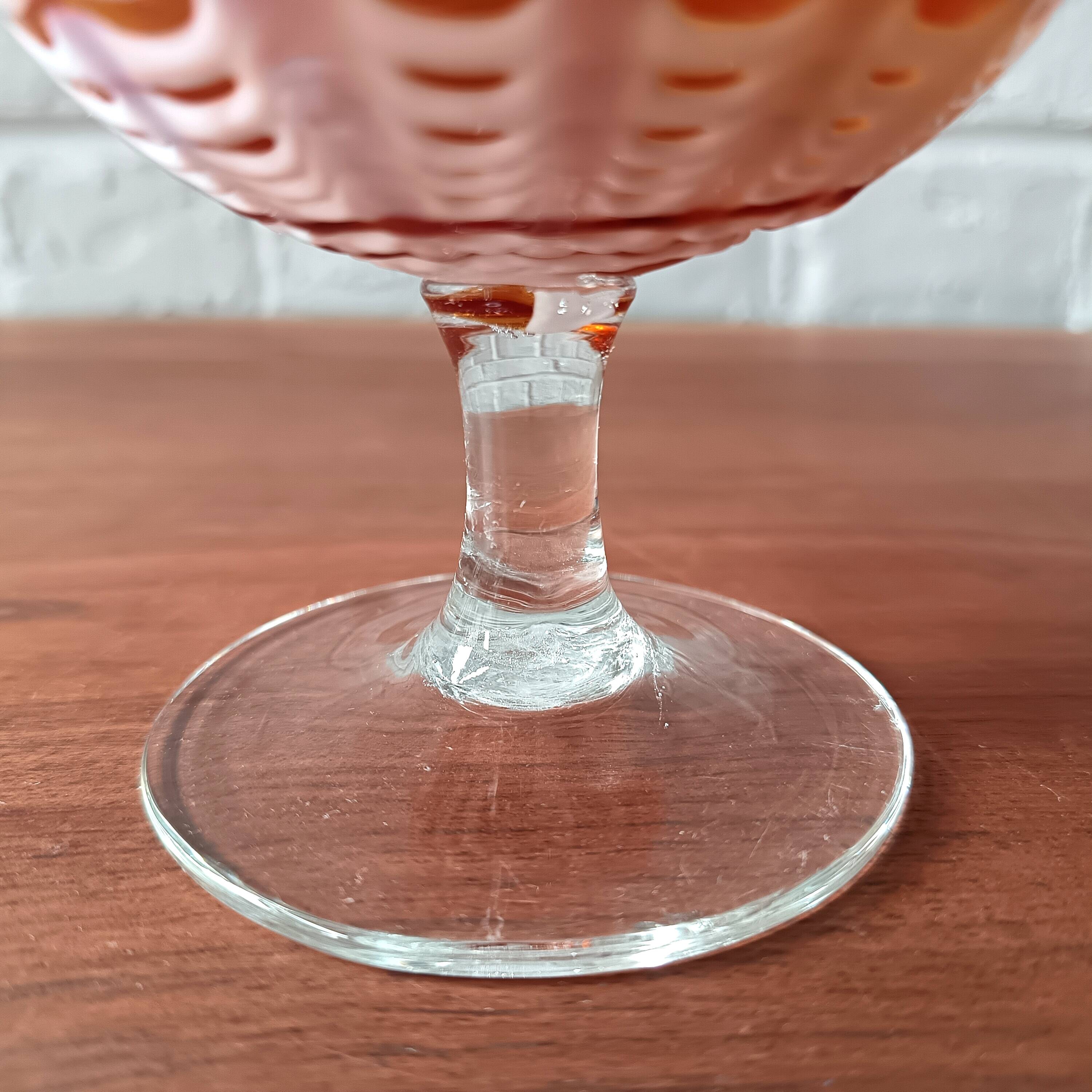 Vintage Murano style amber glass vase
