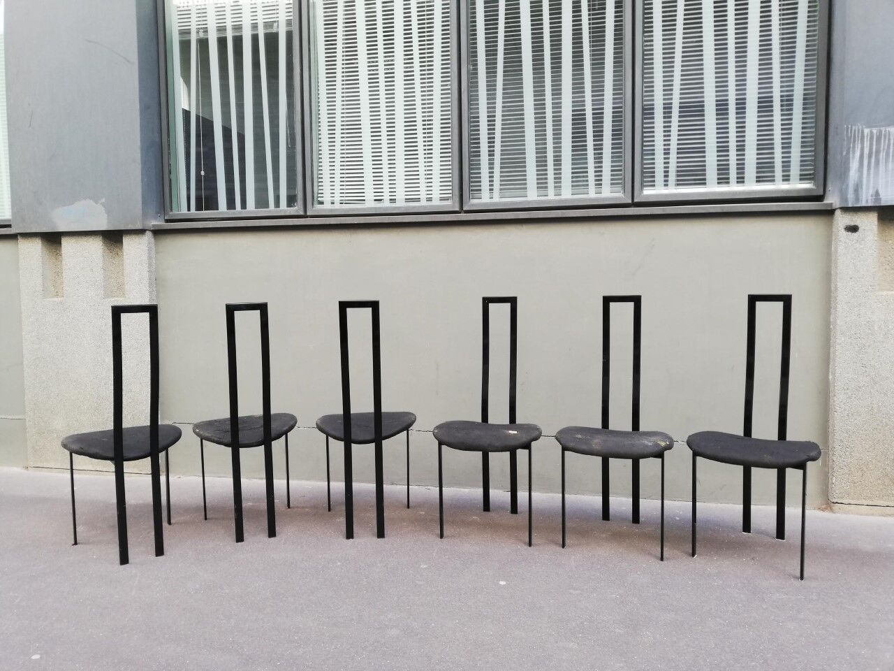 Set of 6 chairs Catellan Italy 80s