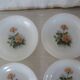 6 plates roses from France flowers hollow Arcopal
