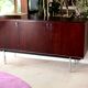 Sideboard solid wood and steel, France, cira 1970, Negroni edition