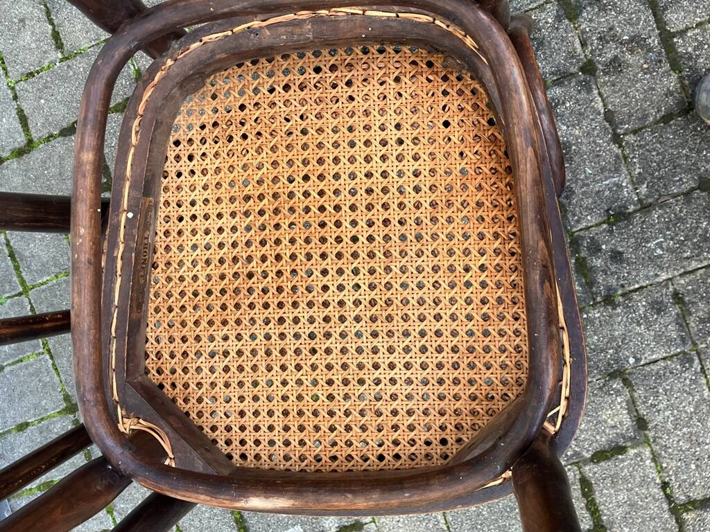 4 Thonet and Fischel bistro chairs