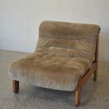 Pair of wild leather lounge chairs