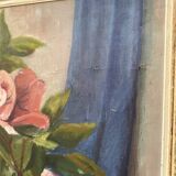 Large still life with pink flowers