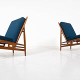 Mid-Century Modern Pair of Armchairs by Isa, Italy, 1960s