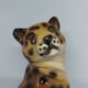 Polychrome terracotta jaguar Vintage 1970s.