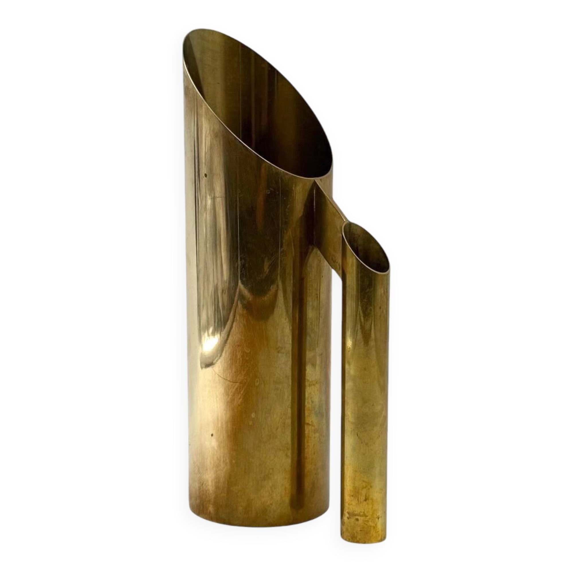 Cruche / vase en laiton Hollywood Regency, Kaleb Italie années 1970