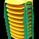 Set of 10 vintage children's stacking chairs