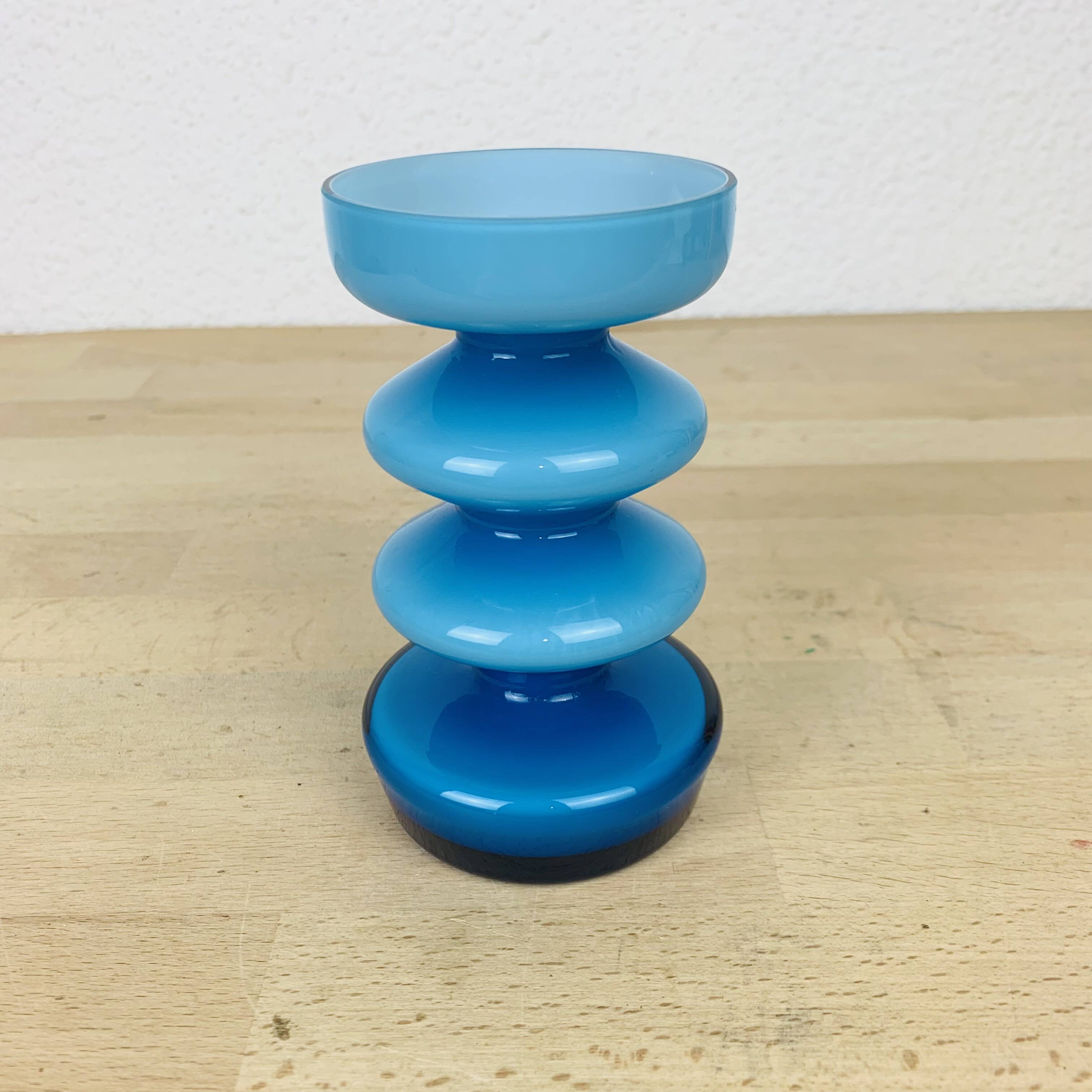 Scandinavian scroll vase, riihimaki tamara aladin glass