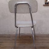 1950s chrome and fabric compass base chair