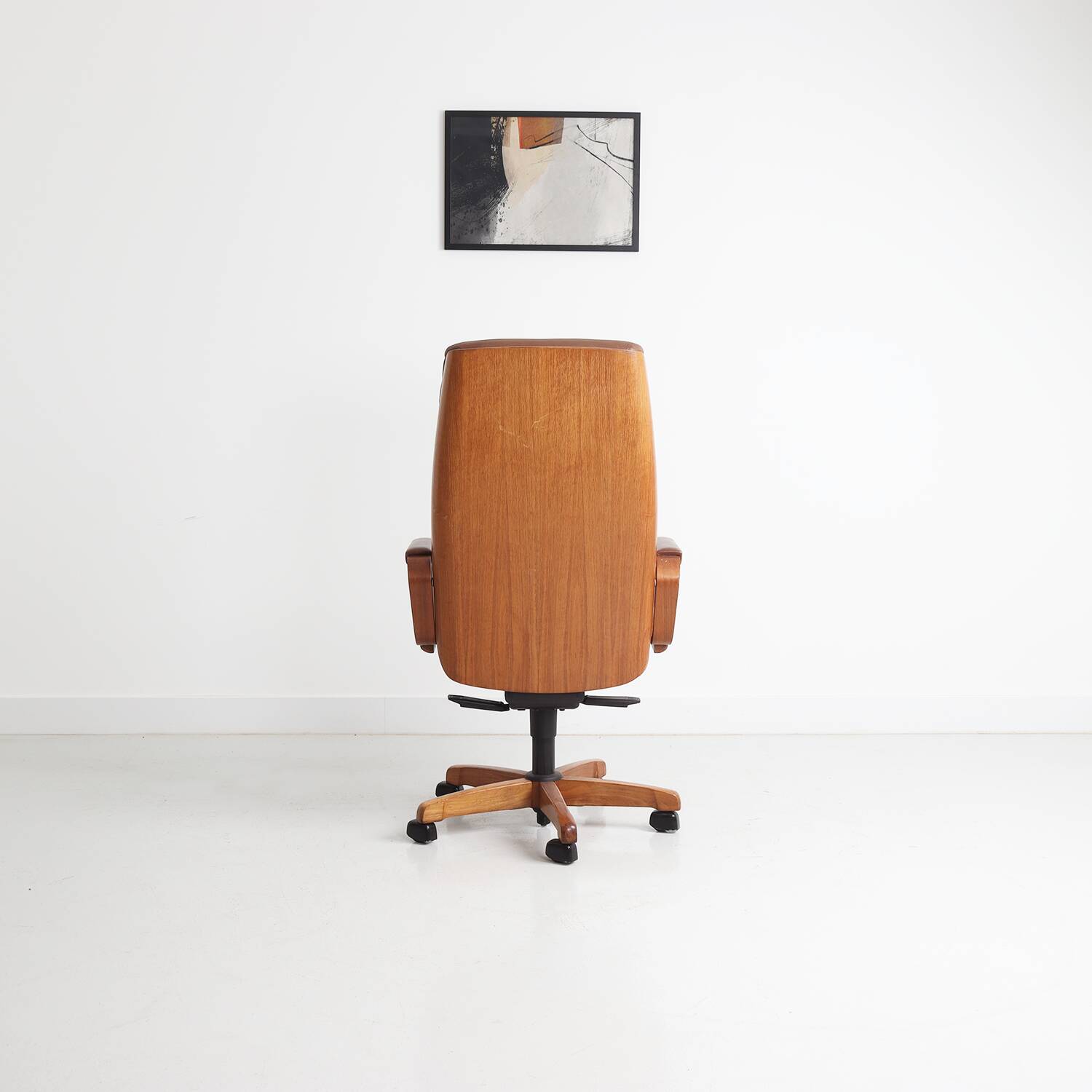Fauteuil de bureau vintage en cuir