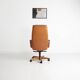Fauteuil de bureau vintage en cuir
