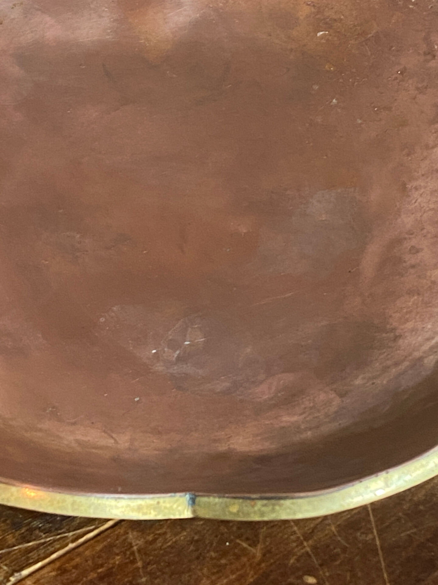 Brass and copper apple catchall