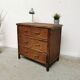 Commode vintage en rotin et cannage