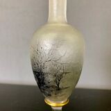 Soliflore Vase with Autumn Decoration In Grisaille circa 1900