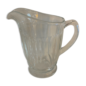 Moulded pressed glass pitcher