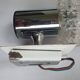 Pair of vintage chrome wall lights with square globes, Italian Targetti 1970.