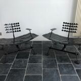 Set of 2 armchairs by Michel Froment, 2000s