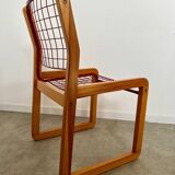 Lot of 4 Knut and Marianne Hagberg designer chairs for Ikea 1982 vintage metal and wood