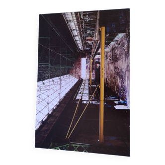 Industrial photo, abandoned factory on aluminum